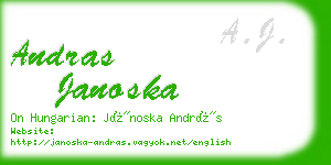 andras janoska business card